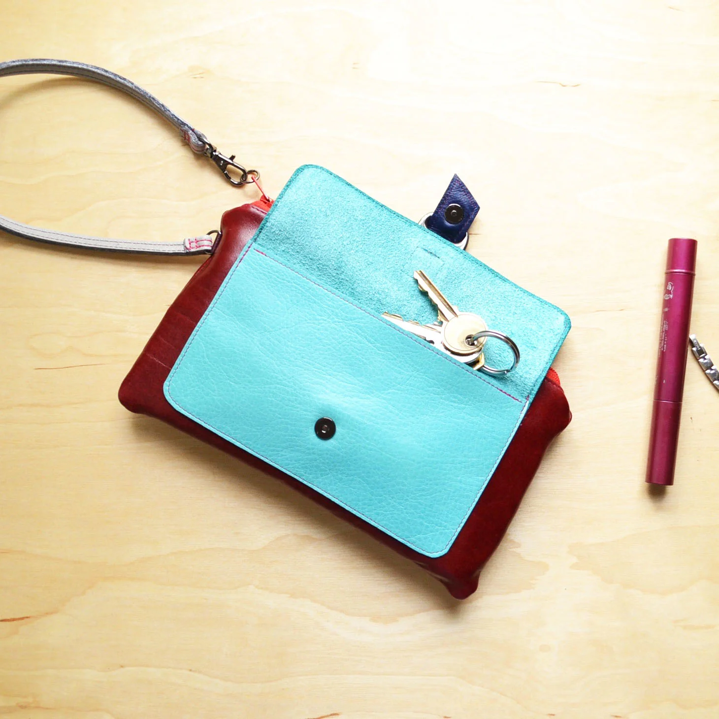 Oxblood Red Lulu Wristlet Pocket.jpg