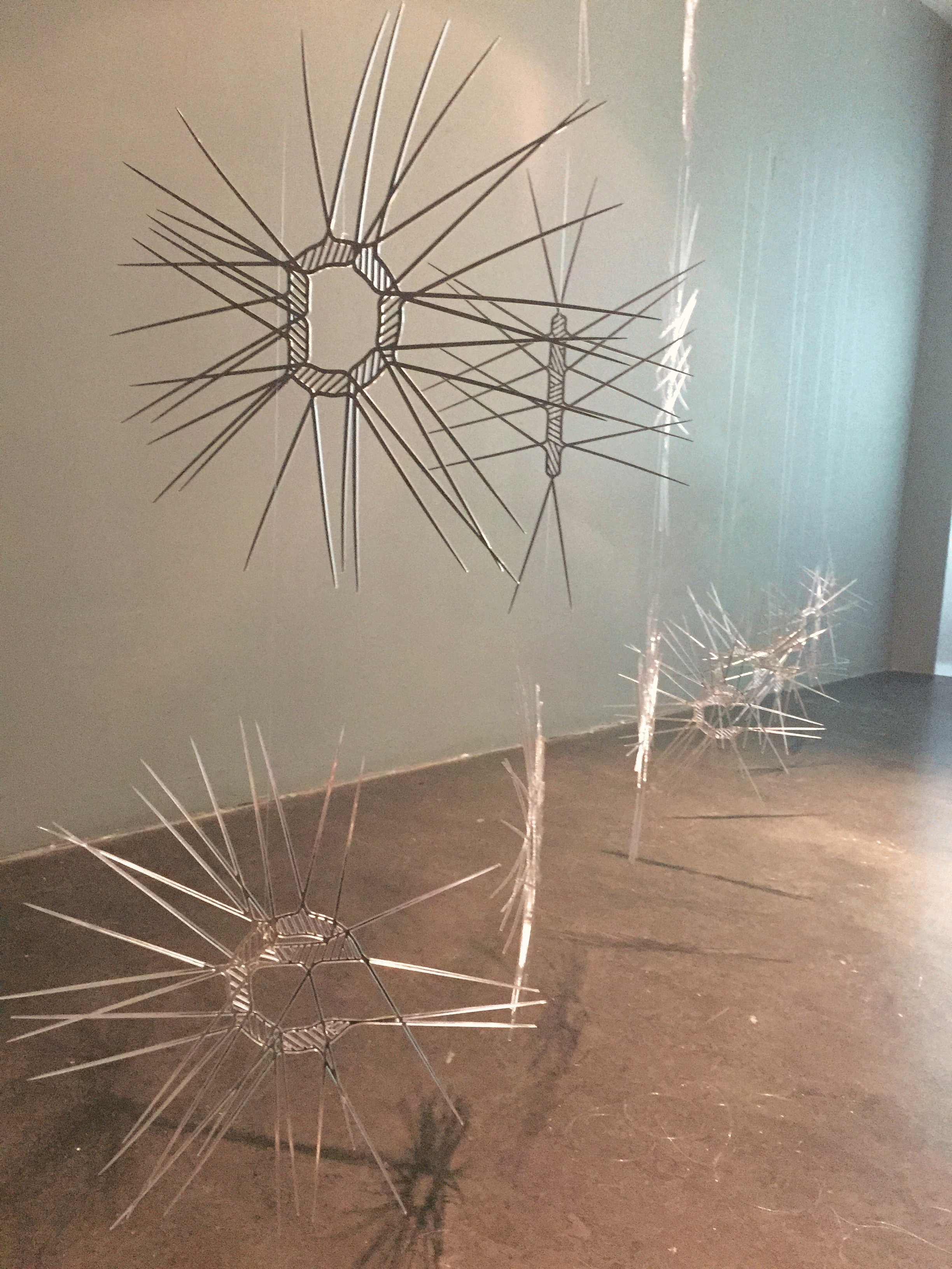 We Are All Ephemeral, 2015. (detail) Curtain of customized lasercut mirrored acrylic letters. Variable Dimensions.