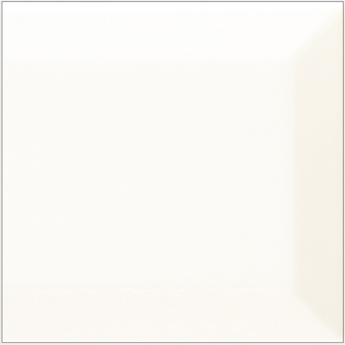 Beveled Subway Tile Backsplash - 3" x 6" - Cotton Glossy