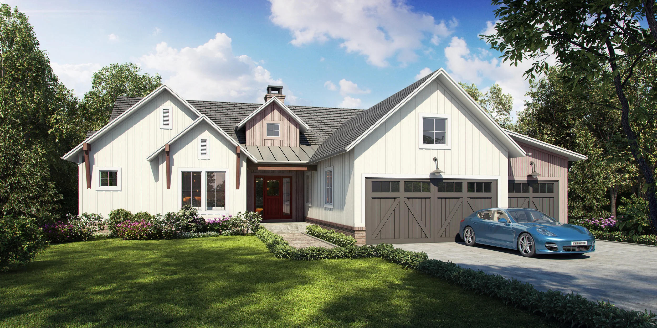  Front Load - Mix Roof Elevation 