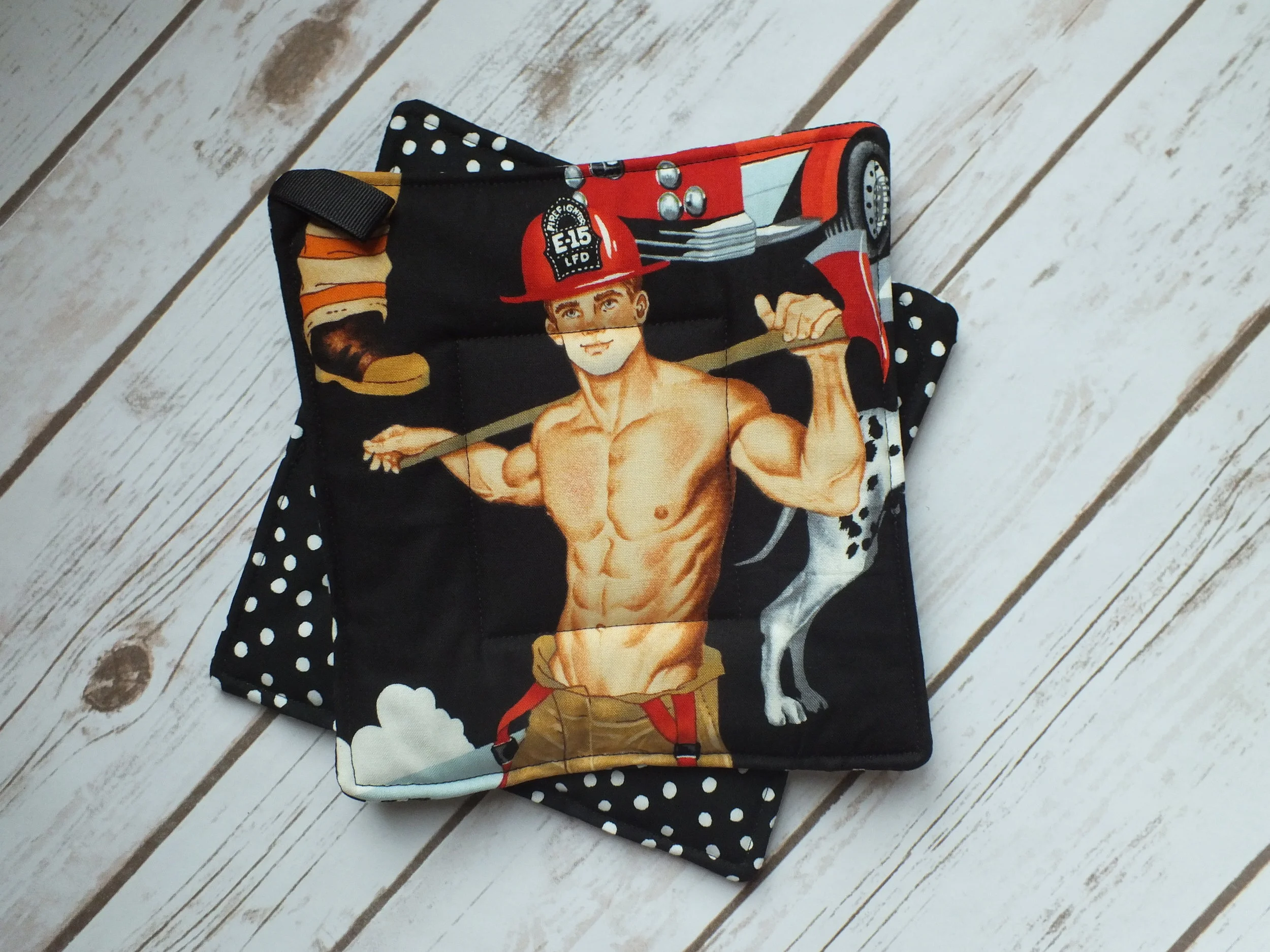 Fireman Pinup Pot Holder