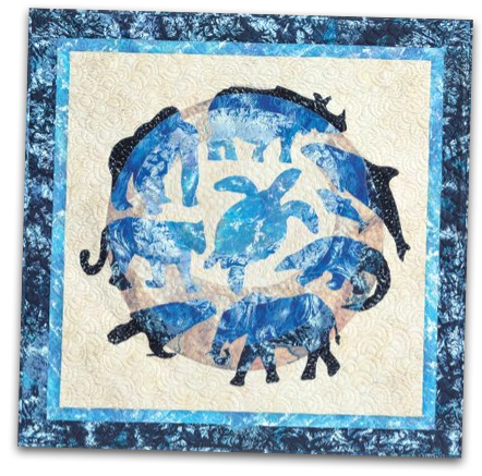  Endangered animals quilt by Karen Nyberg. 