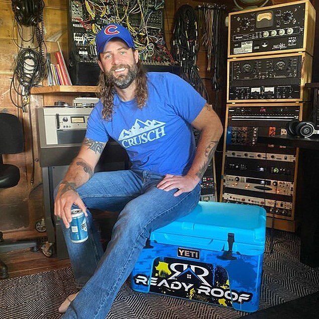 @joestammband with some help from @readyroof and @yeticoolers are working hard on their next #country #southernrock #hitrecord at the #iowacity #iowa #ruralrecordingresort #recordingstudio