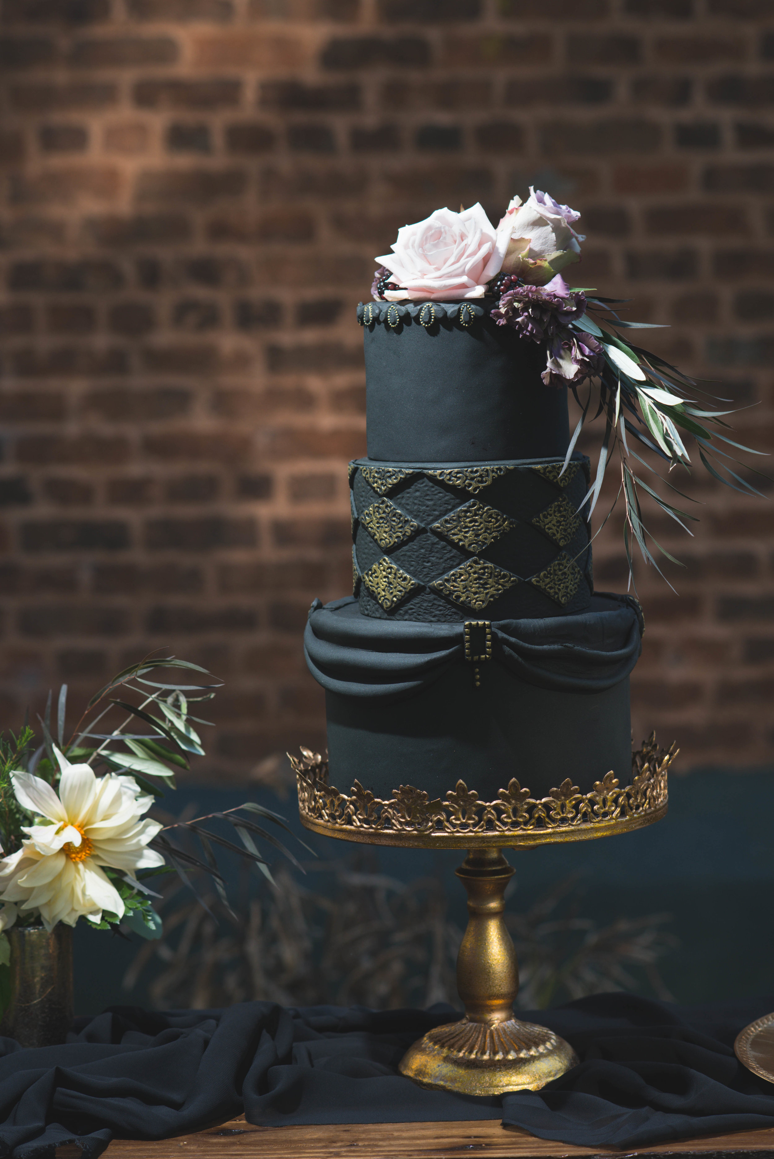 Black Wedding Cake