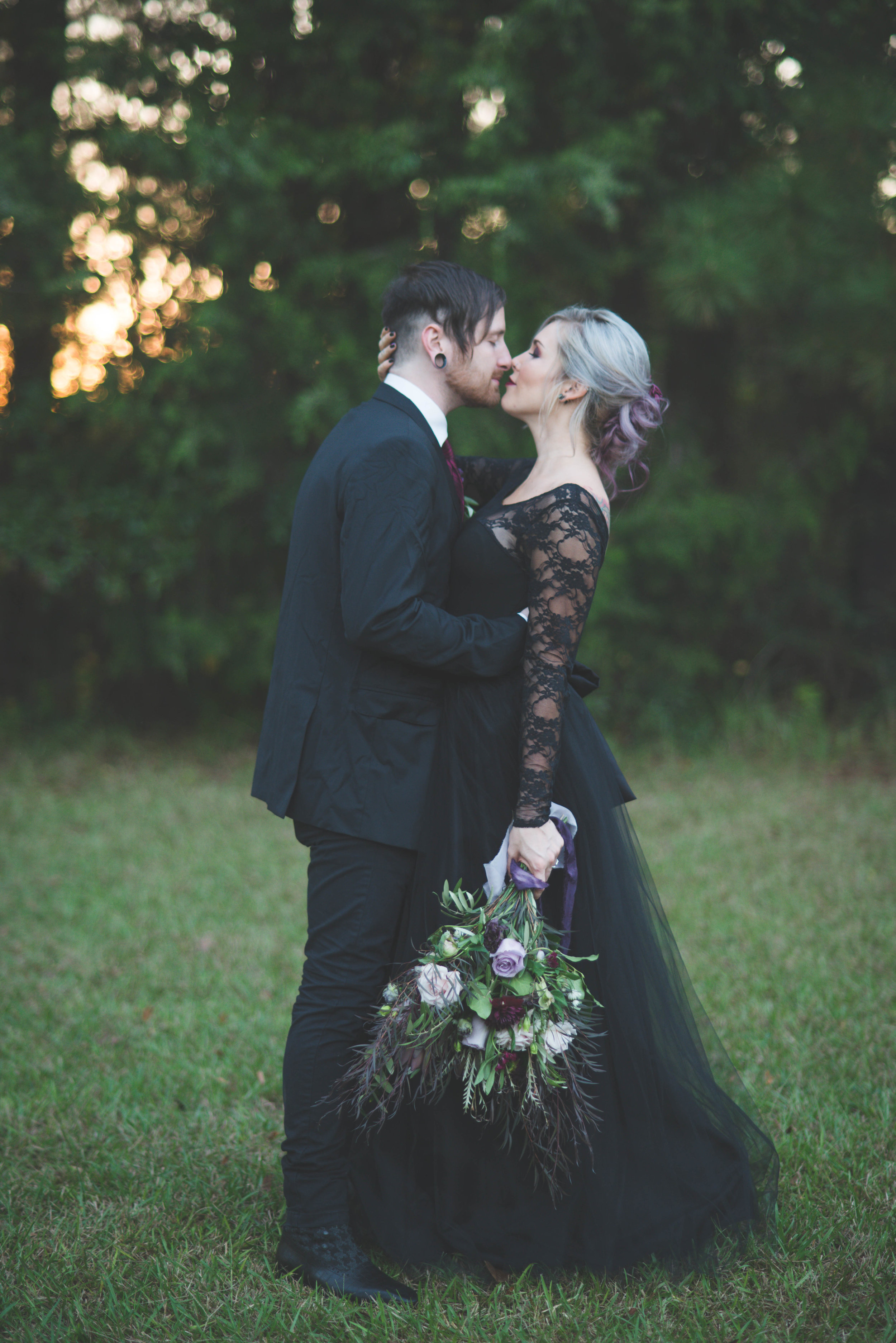 Bride and Groom's First Kiss