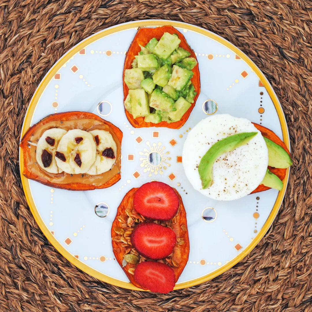 Sweet Potato Toast Four Ways