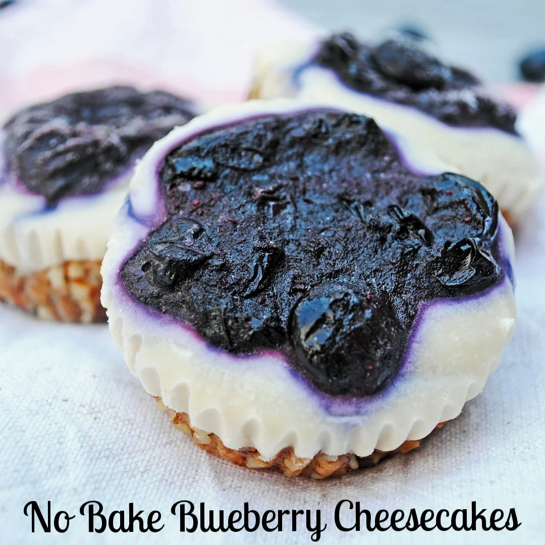 No Bake Blueberry Cheesecakes