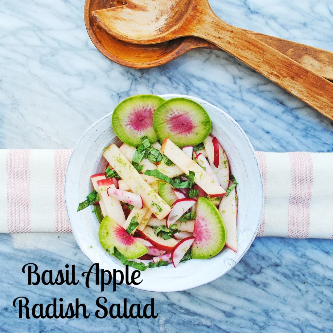 Basil Apple Radish Salad