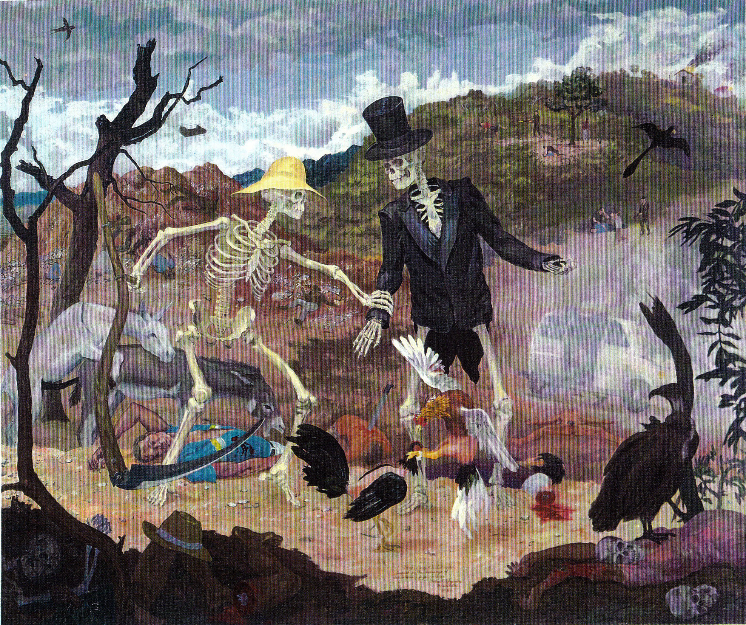    Goat Song # 1: Struggle   ,&nbsp; 1986 Oil on canvas.&nbsp;88" X 105" (Collection of The Studio Museum in Harlem.) 