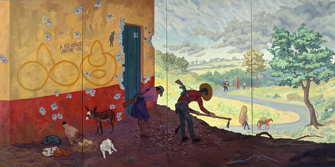    Goat Song #3: They Shall Not Pass   , &nbsp;1988. Oil on linen. 96" X 192". 