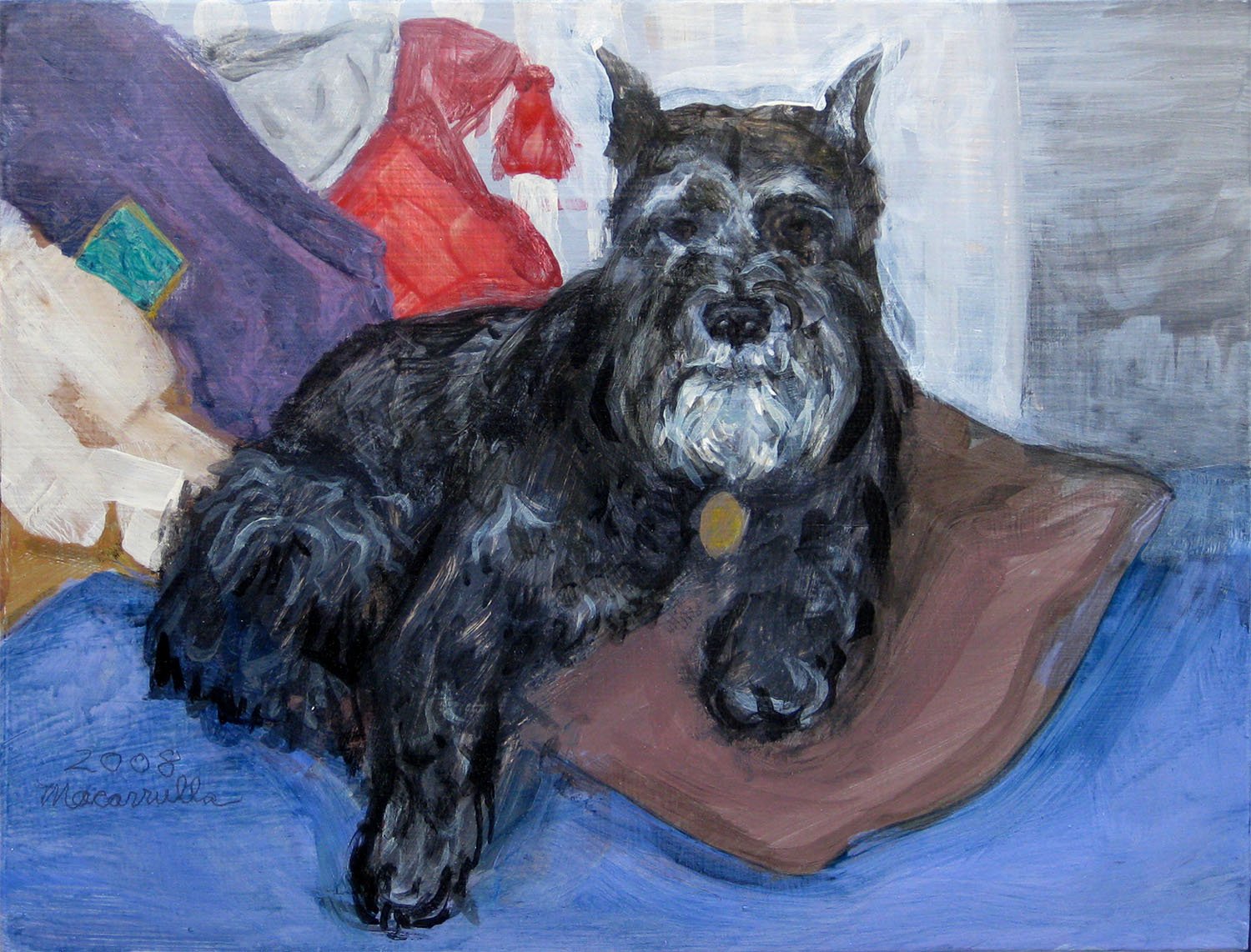    Greta,   2008. Acrylics on masonite. 9” X 12”. (Private collection.) 