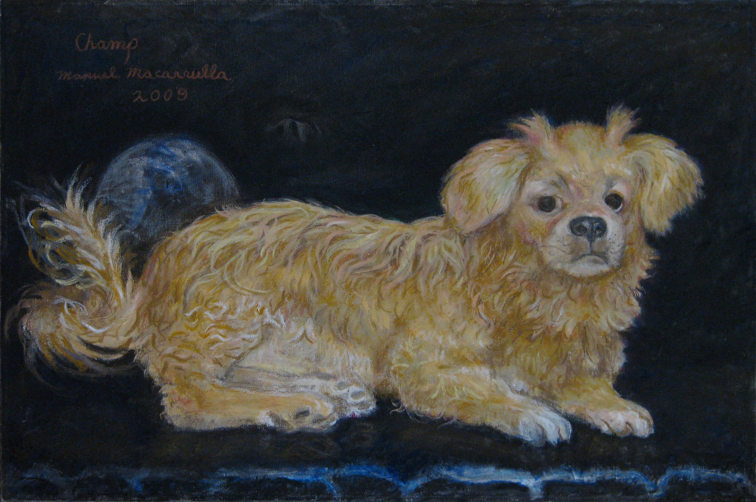    Champ,   2009. Oil bars and oil pastels on canvas. 20” X 30”. (Private collection.) 