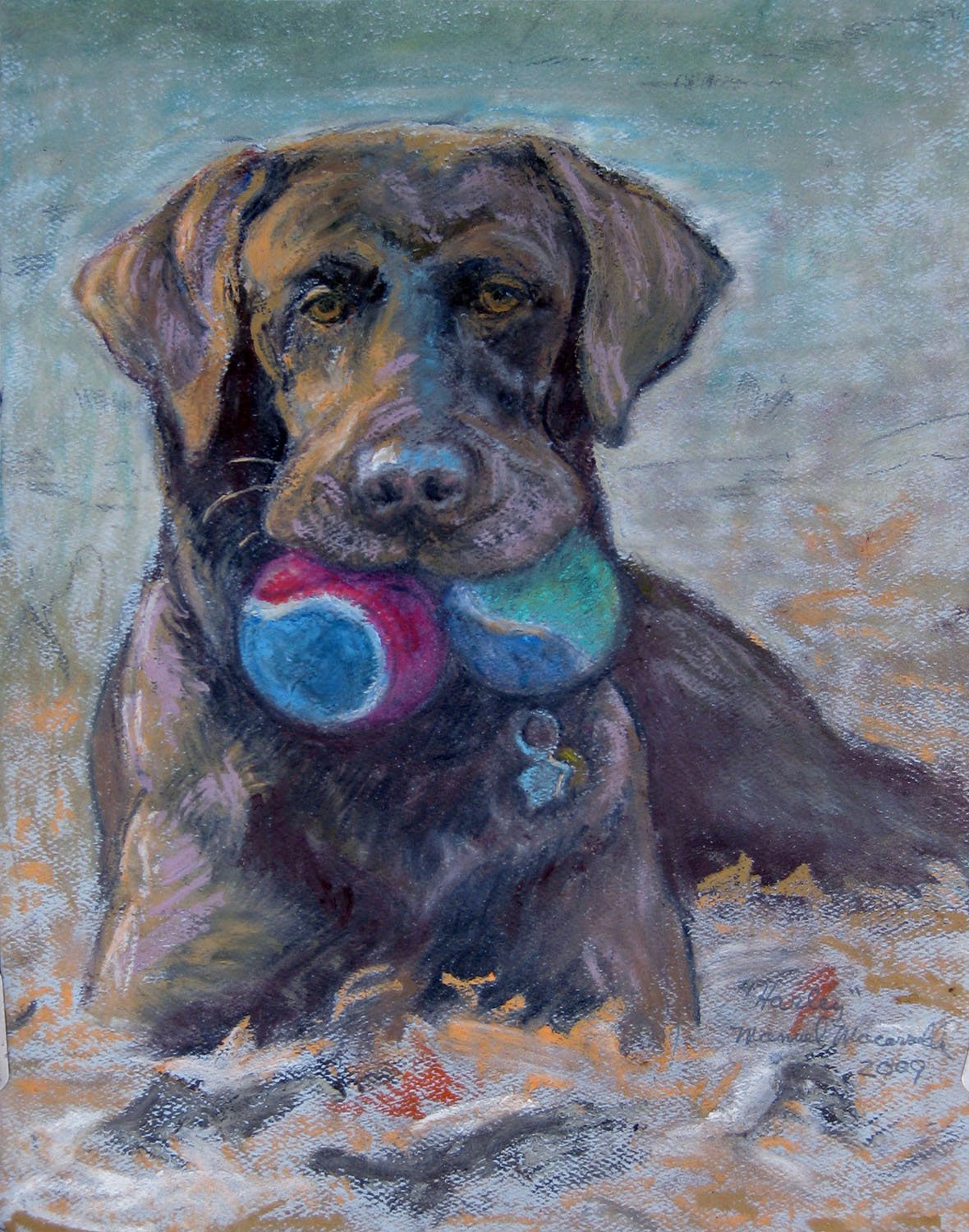    Harley,   2009. Oil pastel. 12” X 9”. (Private collection.) 