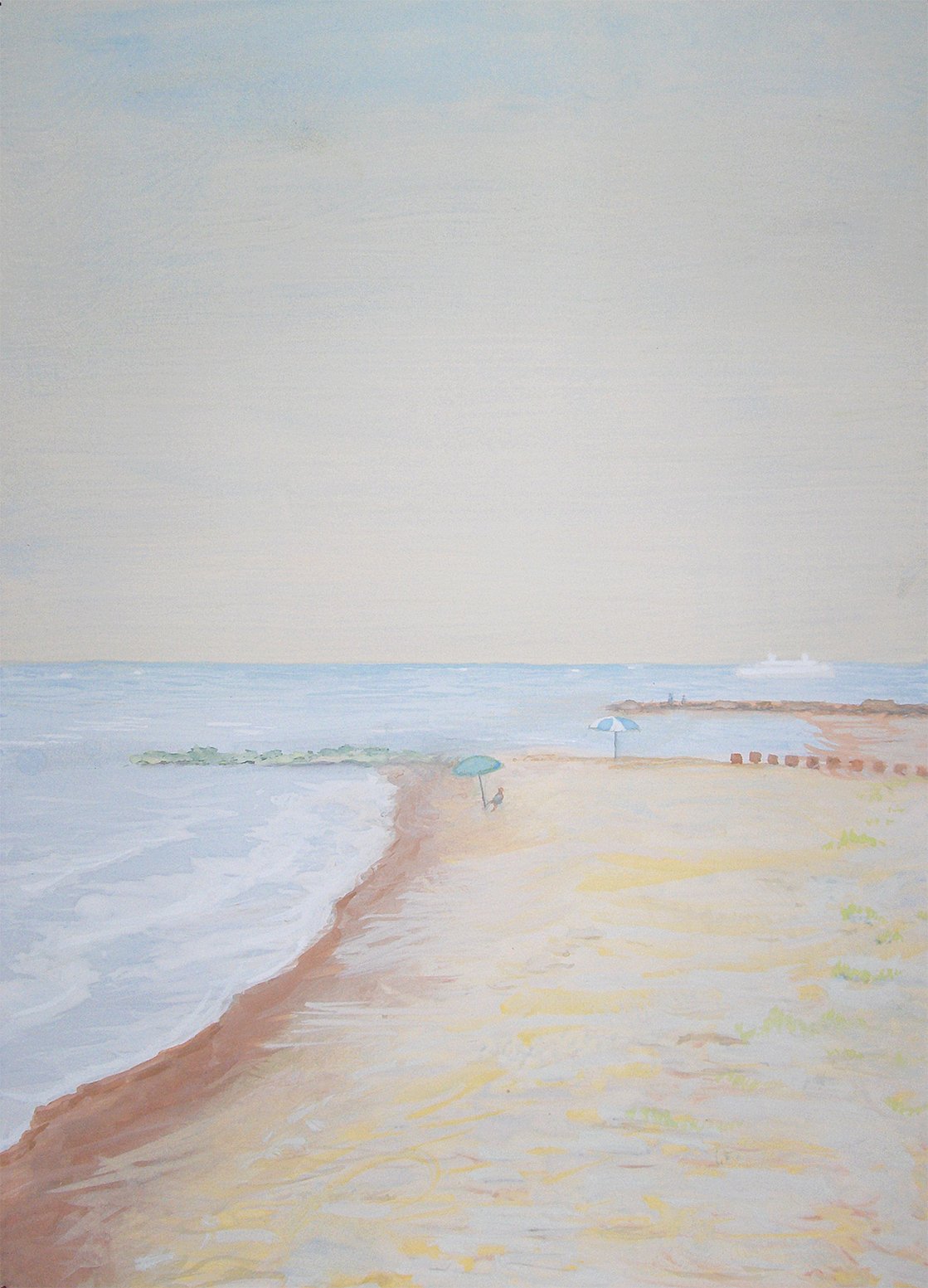   Morning Light (Cape May),   2008.  Gouache. 14” X 11”.  (Private collection.) 