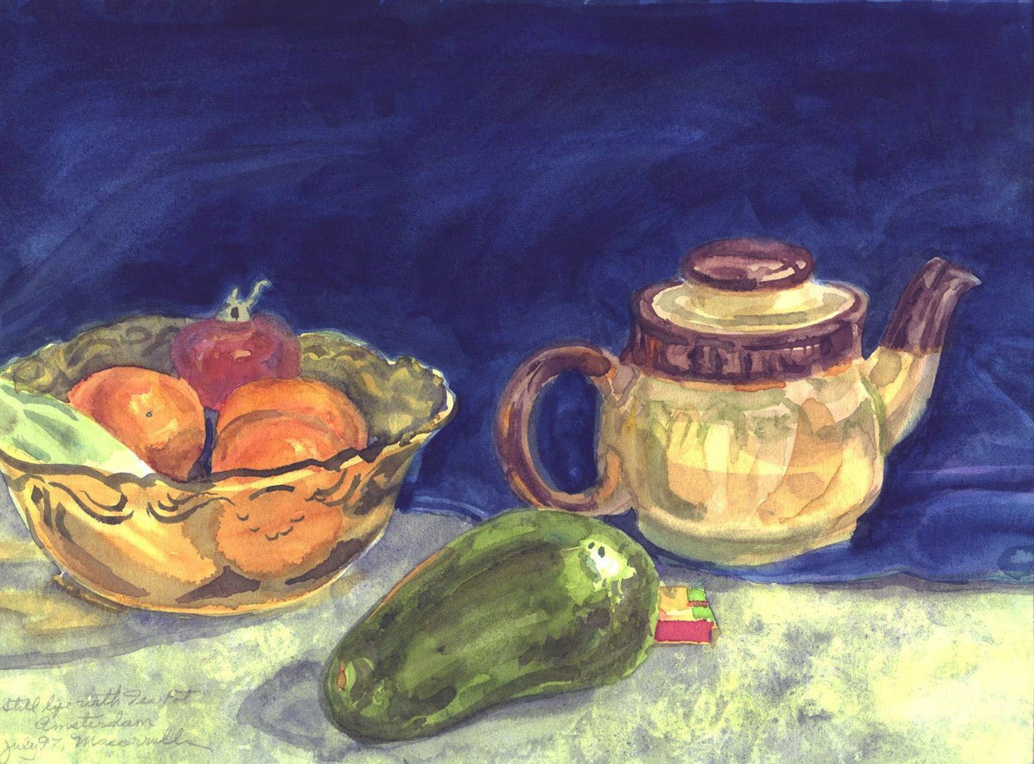    Amsterdam still life,   1997. Watercolor. 11” X 14”. 