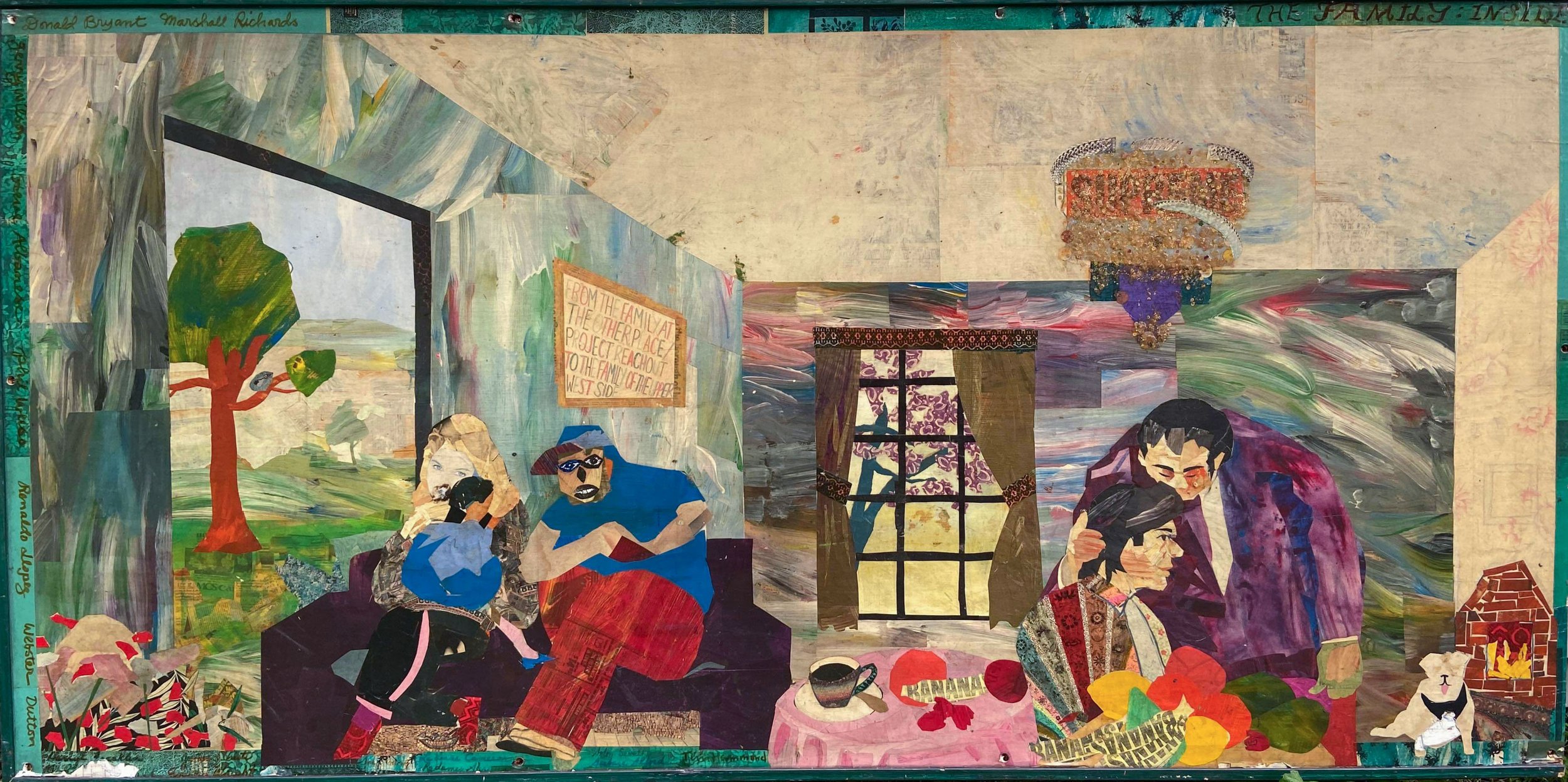 The Family Inside and Out L Panel 1992 Collage on wood 48 X 96.jpg