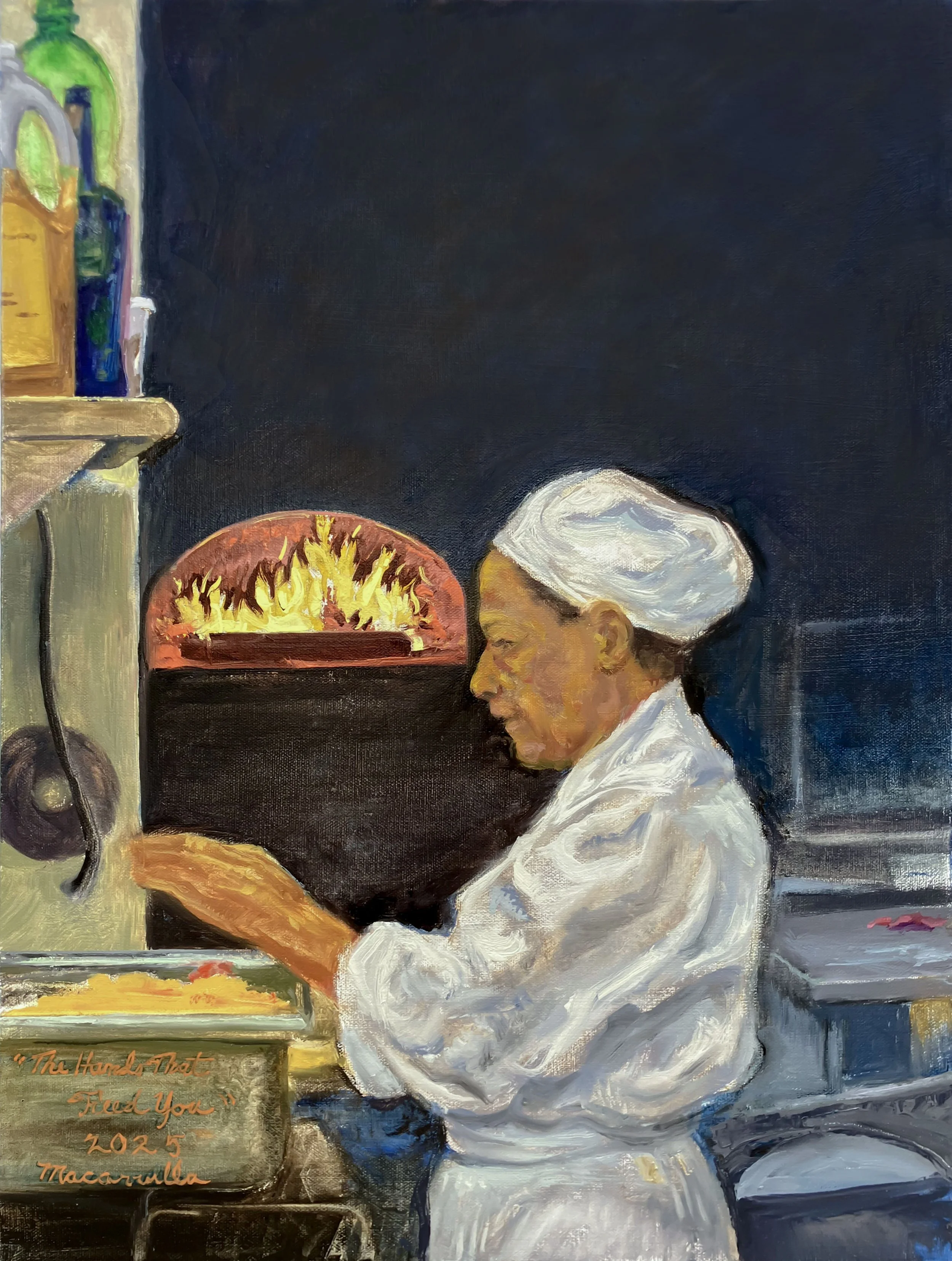The Hands That Feed You, 2025. Oil on canvas. 24” X 18”