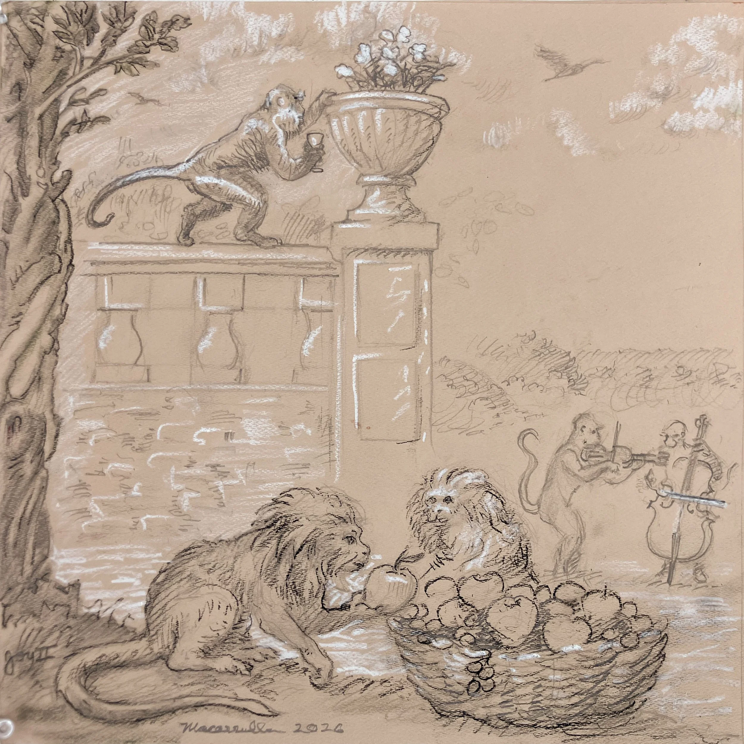 Joy II_2026_Pencil Charcoal China Marker_11X11.jpg