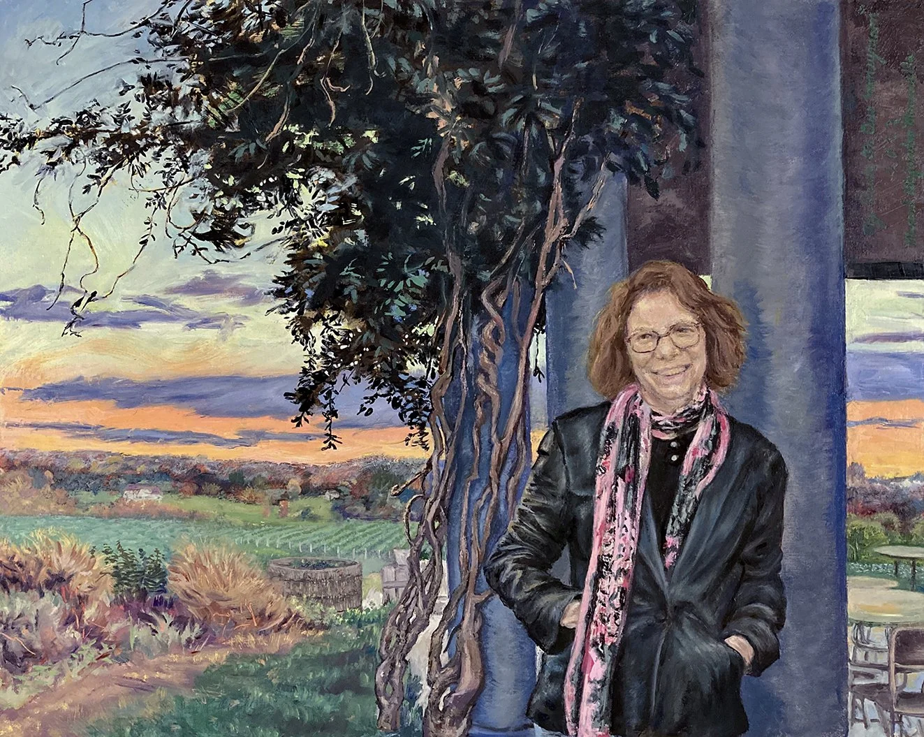    Portrait of My Bride on Our Honeymoon,   2022. Oil on canvas. 24” X 30”. 