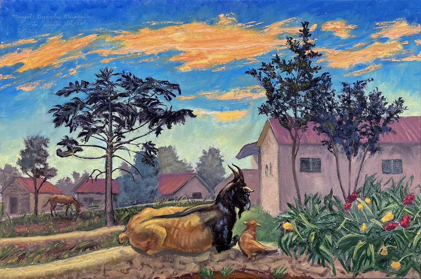    Sunset,   2021. Oil on canvas. 24” X 36”. 