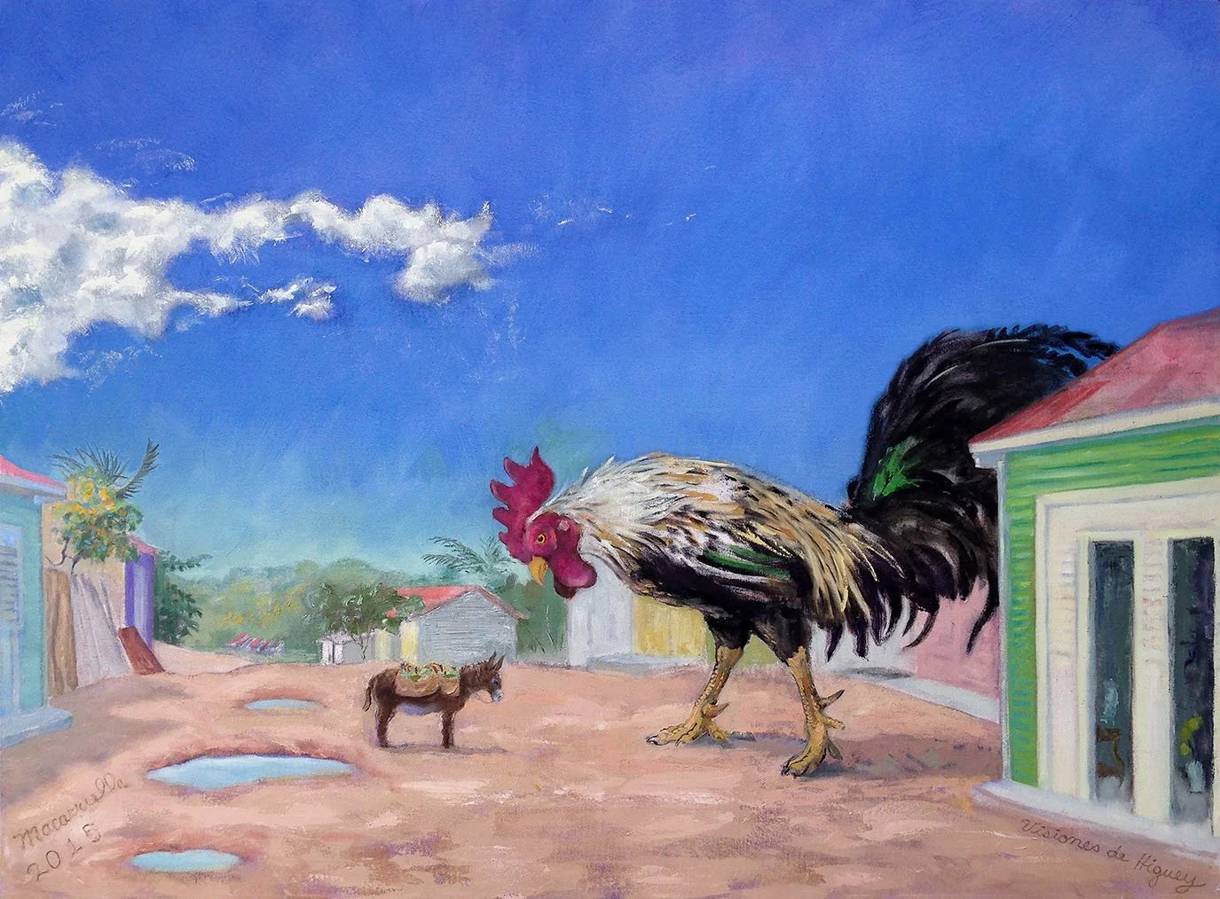    Visions of Higuey   (eeg-WAY), 2015. Oil on canvas. 36” X 48”. (Private collection.) 
