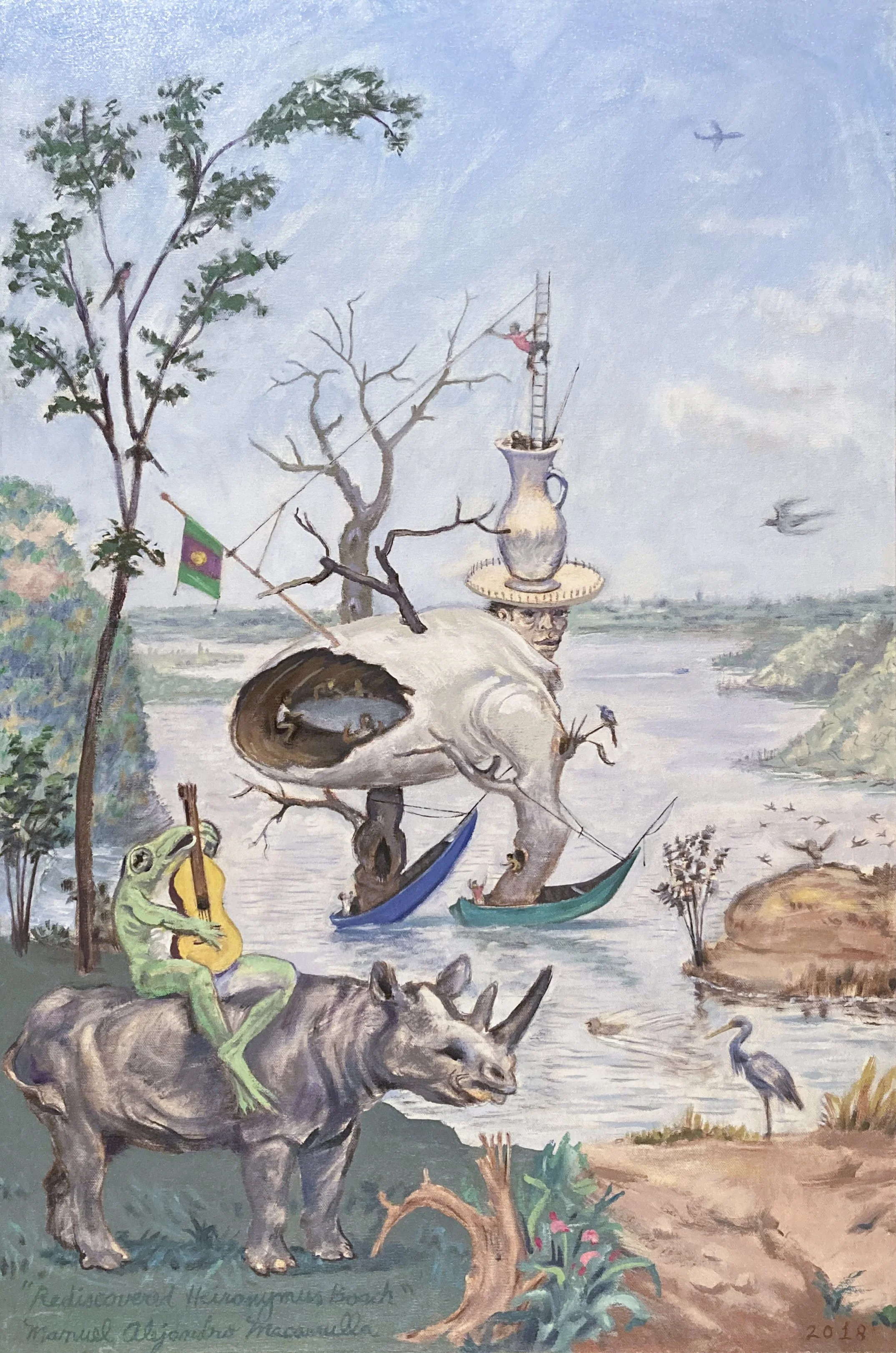   Rediscovered Hieronymus Bosch,   2018. Oil on canvas. 30” X 20”. 