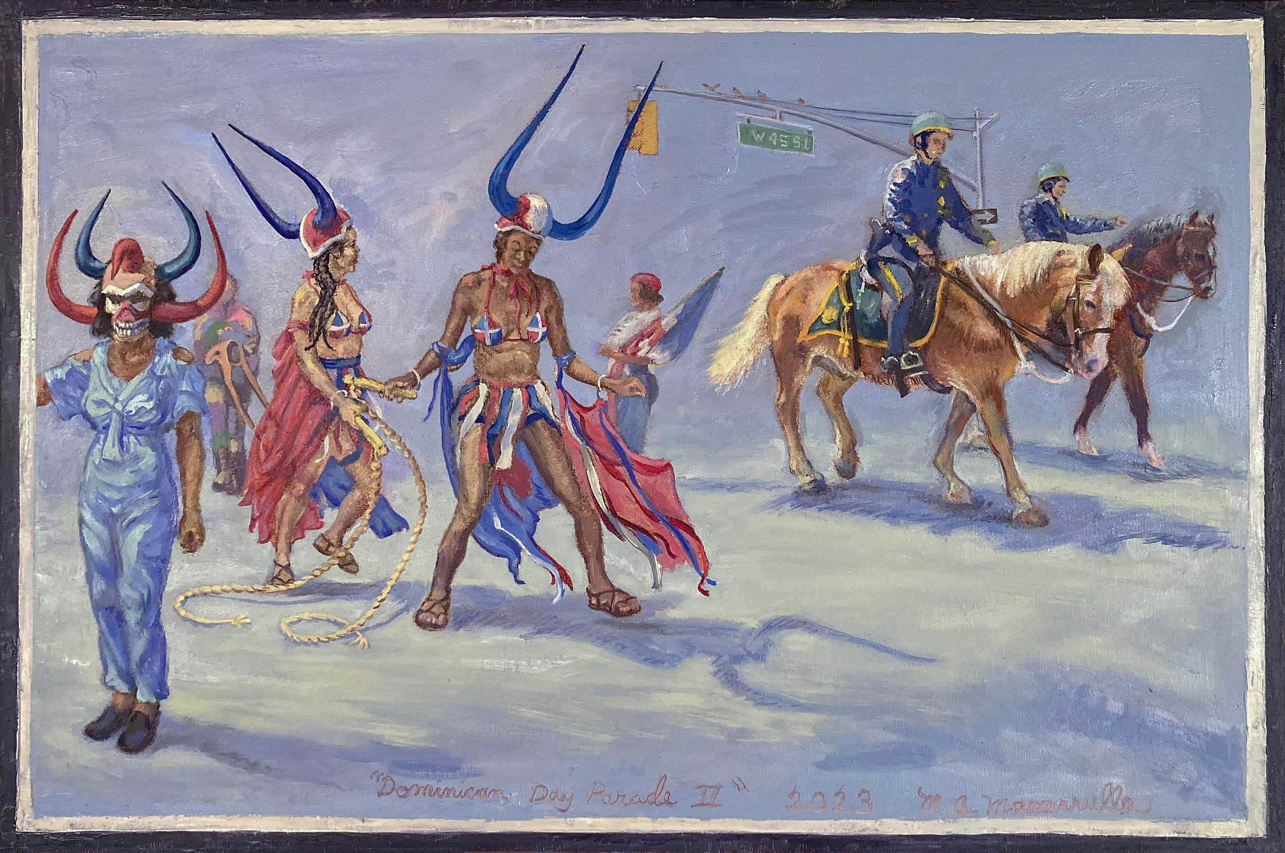    Dominican Day Parade II,   2023. Oil on canvas. 20” X 30”. 