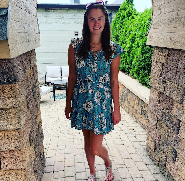 In love with this dress💙 Grab the Jack by BB Dakota Floral Blue Dress at Venue for $78.