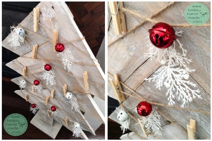handmade rustic Christmas decoration, Christmas card holder, rustic handmade Christmas card holder, merry mail holder, reclaimed pallet wood project, reclaimed pallet wood project idea, handmade pallet wood project, 