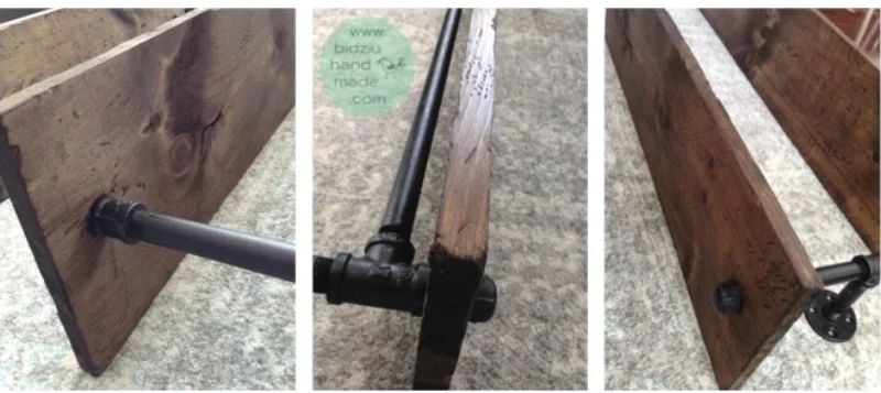 Handmade rustic shelf, industrial pipe shelf, industrial pipe shelving, DIY pipe shelf, DIY pipe shelving, rustic shelf, DIY rustic shelf, unique shelf ideas, DIY wood project, stained wood DIY, rustic home decor, handmade pipe shelving, modern home decor, industrial home decor, unique home decorating ideas, custom made shelf, bidziu handmade, bidziuhandmade