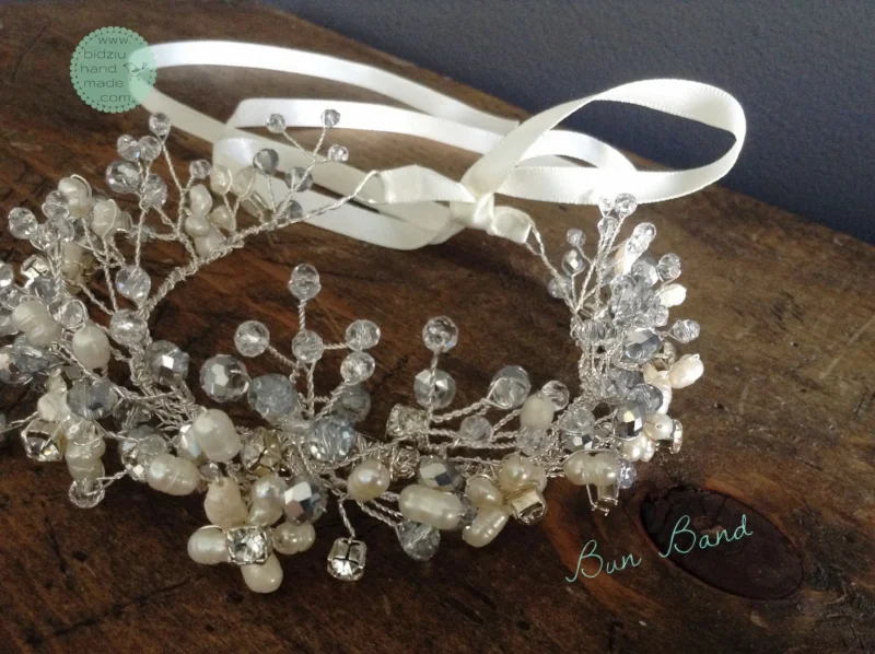 custom made hair accessories, custom made bridal accessories, custom made wedding accessories, flower girl hair, flower girl hair accessories, bridal hair, bridal hair idea, pearl hair accessories, pearl hair comb, pearl headband, Swarovski crystals, fresh water pearls, bidziu handmade, bidziu hand made