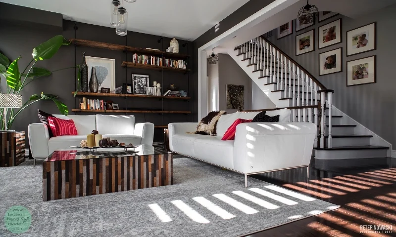 DIY furniture, DIY coffee table, DIY side table, handmade furniture, unique furniture, leather furniture, leather table, unique handmade furniture, upcycled leather, recycled leather, modern furniture, DIY modern furniture, modern home decor, beautiful home decor, bidziu handmade, bidziu hand made