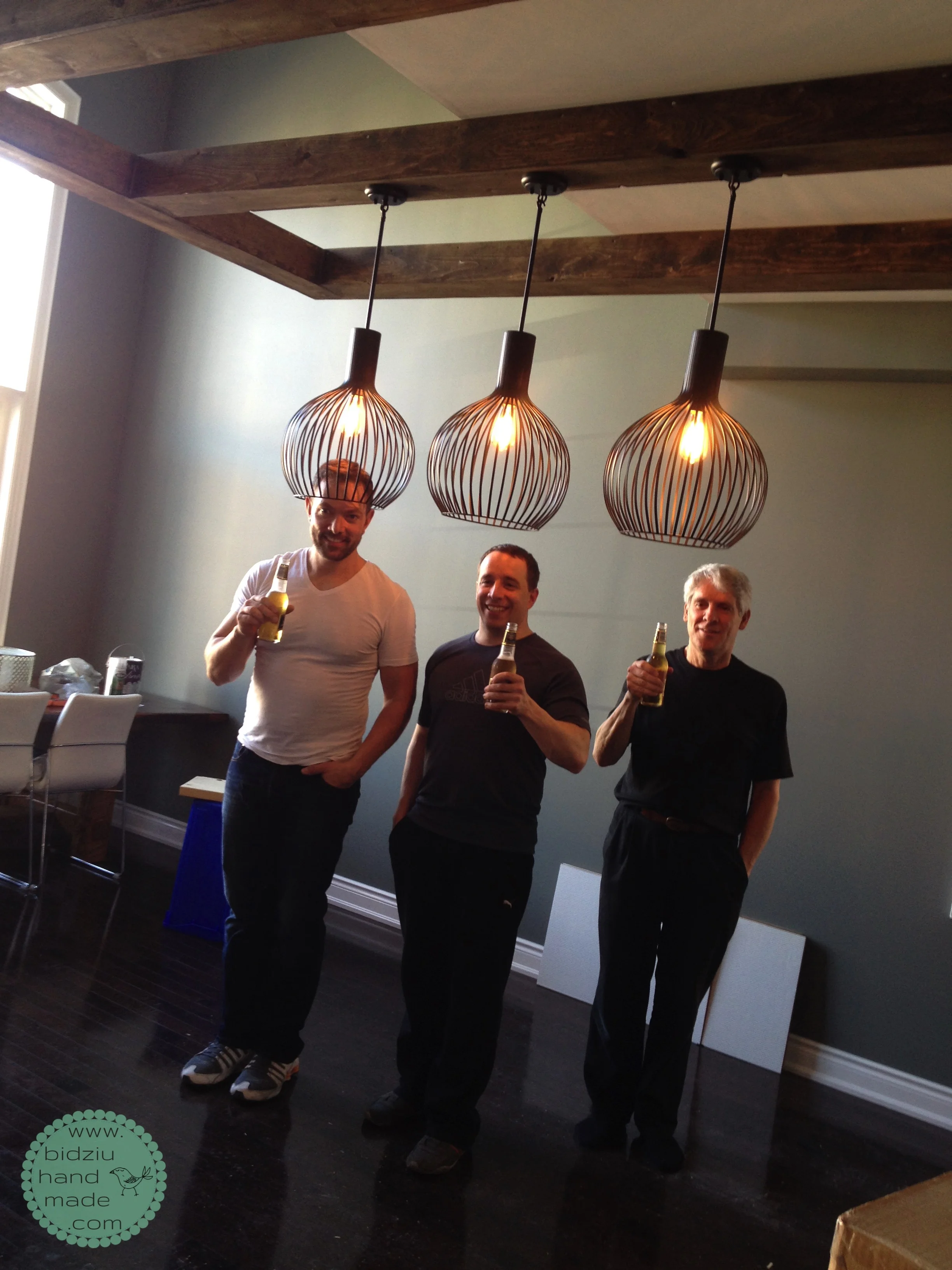 Man power crew (left to right): our good friend, Roy; my hubby, Eric; and my father in law, Ceri. 