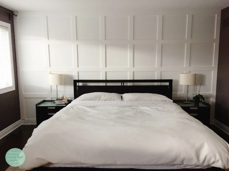DIY wainscoting, DIY accent wall, DIY wainscoting grid, DIY home decor, DIY home renovating projects, home DIY, DIY modern wainscoting, accent wall wainscoting, DIY home reno, bidziu handmade, bidziu hand made