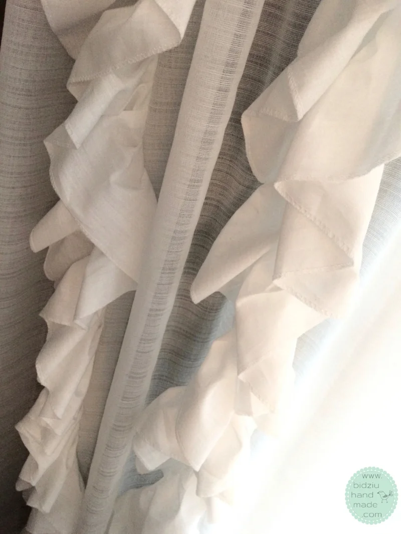 Anthropologie knock-off, Anthropologie inspired curtains, DIY curtains, DIY shabby chic curtains, DIY curtains, DIY rustic home decor, DIY window treatments, DIY window dressings, DIY ruffle curtains, DIY curtains with ruffles, sew your own curtains…