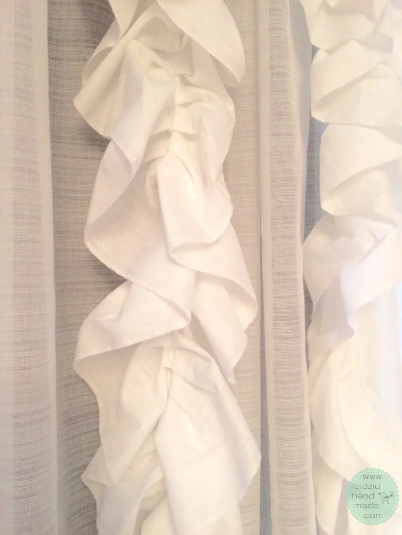 Anthropologie knock-off, Anthropologie inspired curtains, DIY curtains, DIY shabby chic curtains, DIY curtains, DIY rustic home decor, DIY window treatments, DIY window dressings, DIY ruffle curtains, DIY curtains with ruffles, sew your own curtains…