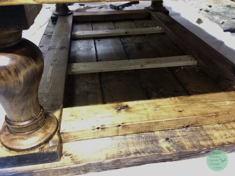 custom made coffee table, solid wood coffee table, balustrade legs, balustrade legs coffee table, restoration hardware inspired coffee table, table with balustrade legs, walnut stain coffee table, country home decor, country coffee table, traditiona…