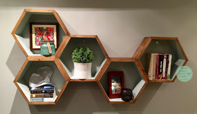 Rustic Farmhouse Floating Reclaimed Wood Hexagon Shelves (Set of 3) |  Michaels