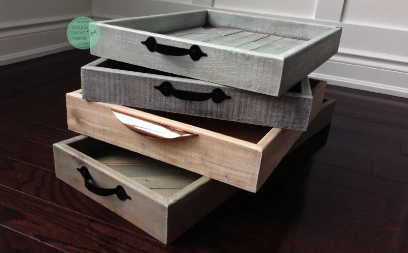 Wood trays, wood decorative trays, wooden trays, wooden decorative trays, rustic trays, rustic wood trays, rustic wooden trays, modern trays, modern wood trays, modern wooden trays, trendy trays, trendy wood trays, trendy wooden trays, wood projects, DIY wood trays, DIY wood projects, rustic home decor, modern home decor, trendy home decor, stained wood trays, painted wood trays, handmade wood trays, handmade trays, handmade wooden trays, rustic home accents, home accents, multi purpose trays multi use trays, bidziu handmade, bidziuhandmade