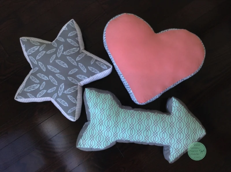 heart star arrow pillows, decorative pillows, decorative throw pillows, nursery decor, modern nursery decor, trendy nursery decor, girls' nursery decor, girls' nursery, toddler room decor, coral mint and gray colour scheme, coral mint and gray room, coral room decor, coral room, mint room decor, mint room, gray room decor, grey room decor, gray room, grey room, unique throw pillows, DIY throw pillows, modern home decor, trendy home decor, bidziu handmade, bidziuhandmade