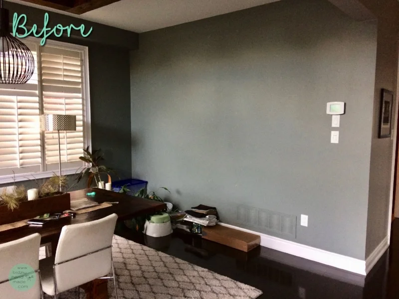 DIY wainscoting, modern wainscoting, modern wall decor, modern home, DIY home, DIY home projects, DIY home renovation projects, DIY projects, home renovation, home renovation project, modernizing your home, DIY modern home decor, modern home decor, handy woman projects, home projects, cool home projects, must-have home projects, wood working projects, dining room wainscoting, wainscoting in dining room, rectangular wainscoting, simple wainscoting, modern dining room, modern dining room decor, dining room decor, white wainscoting, wainscoting ideas, wainscoting in the home, how to wainscoting, wainscoting tutorial, wainscoting DIY tutorial, how to create drama in a room, dramatic dining room, bright and airy dining room, bidziu handmade, bidziuhandmade