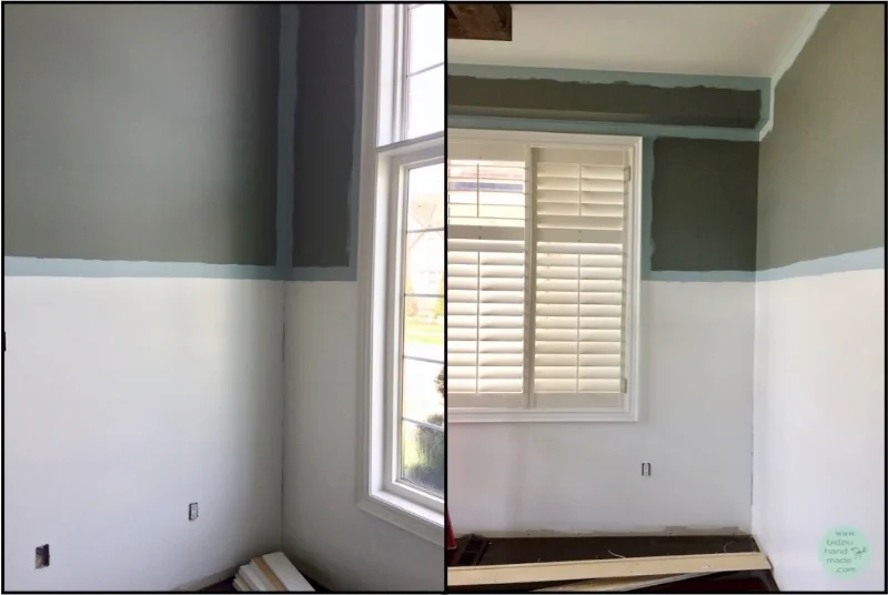 DIY wainscoting, modern wainscoting, modern wall decor, modern home, DIY home, DIY home projects, DIY home renovation projects, DIY projects, home renovation, home renovation project, modernizing your home, DIY modern home decor, modern home decor, handy woman projects, home projects, cool home projects, must-have home projects, wood working projects, dining room wainscoting, wainscoting in dining room, rectangular wainscoting, simple wainscoting, modern dining room, modern dining room decor, dining room decor, white wainscoting, wainscoting ideas, wainscoting in the home, how to wainscoting, wainscoting tutorial, wainscoting DIY tutorial, how to create drama in a room, dramatic dining room, bright and airy dining room, bidziu handmade, bidziuhandmade