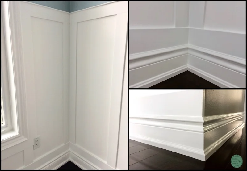 wainscoting around windows, how to install wainscoting around windows, wainscoting on interior wall corners, wainscoting on exterior wall corners, wainscoting in wall corners, wainscoting on wall ends, DIY wainscoting, modern wainscoting, modern wall decor, modern home, DIY home, DIY home projects, DIY home renovation projects, DIY projects, home renovation, home renovation project, modernizing your home, DIY modern home decor, modern home decor, handy woman projects, home projects, cool home projects, must-have home projects, wood working projects, dining room wainscoting, wainscoting in dining room, rectangular wainscoting, simple wainscoting, modern dining room, modern dining room decor, dining room decor, white wainscoting, wainscoting ideas, wainscoting in the home, how to wainscoting, wainscoting tutorial, wainscoting DIY tutorial, how to create drama in a room, dramatic dining room, bright and airy dining room, bidziu handmade, bidziuhandmade