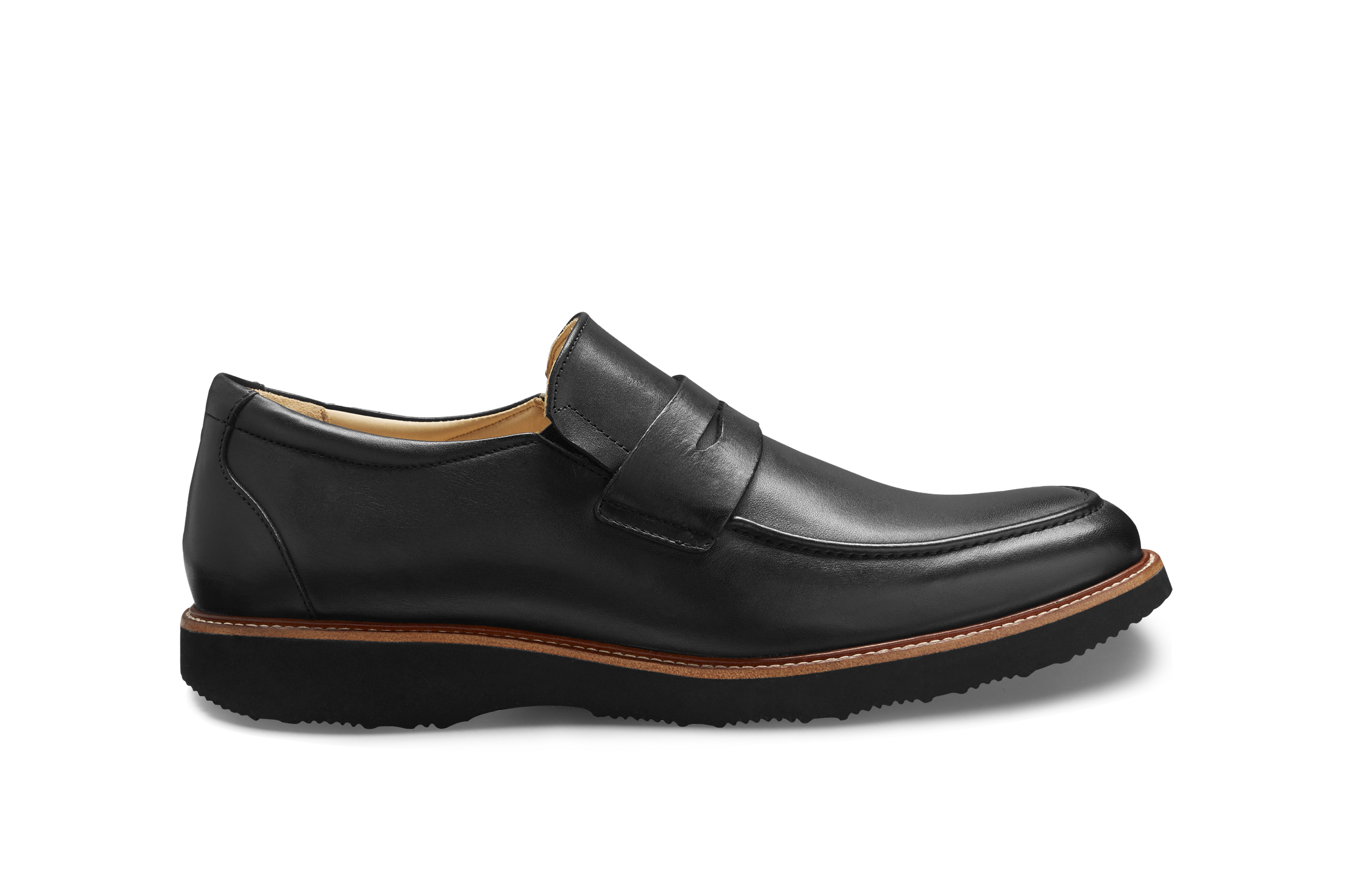 Samuel Hubbard Ivy Legend penny loafers Samuel Hubbard Ivy Legend Mens Black Leather Loafers Shoes  main image 2