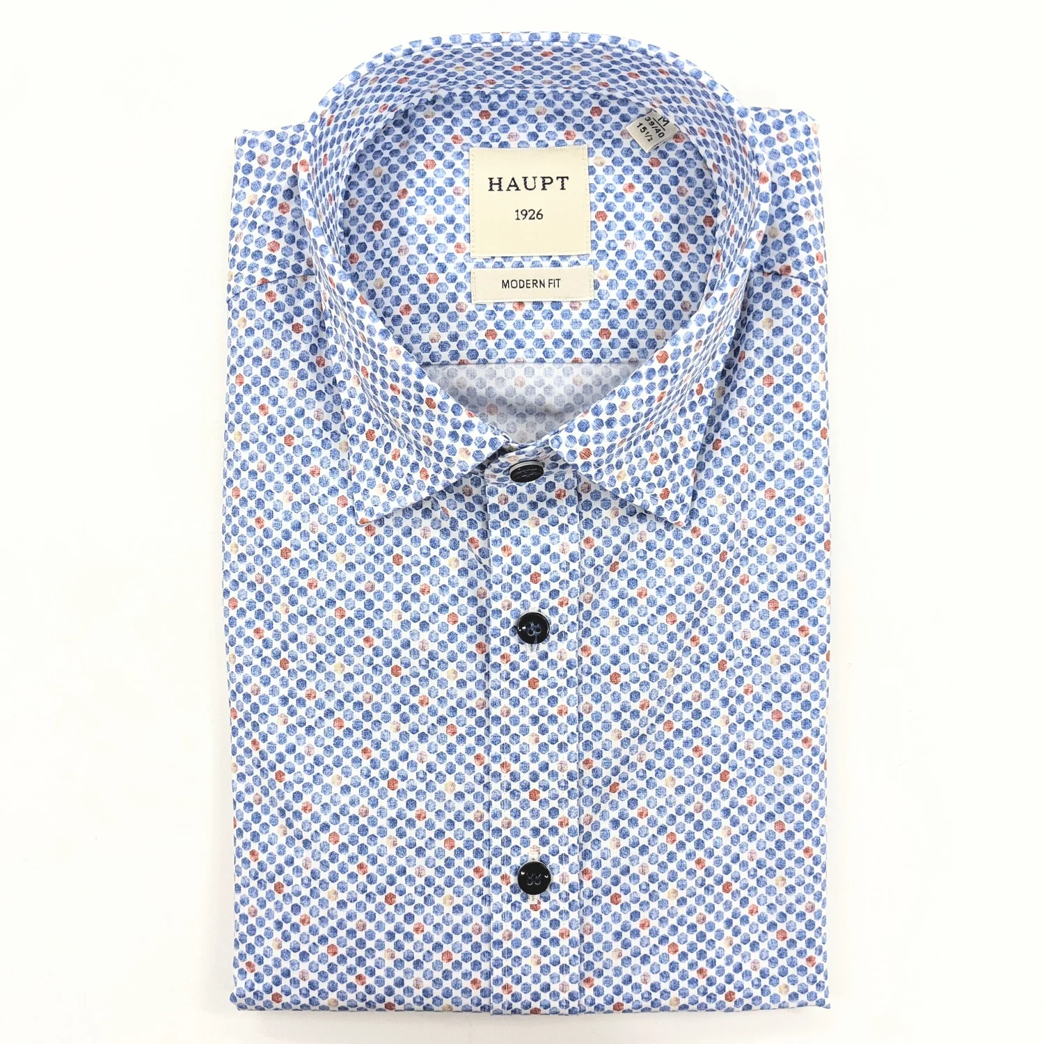 Haupt Blue/Rust Hexagon Sport Shirt Harrisons Menswear Haupt Blue/Rust Hexagon Sport Shirt Harrisons Menswear