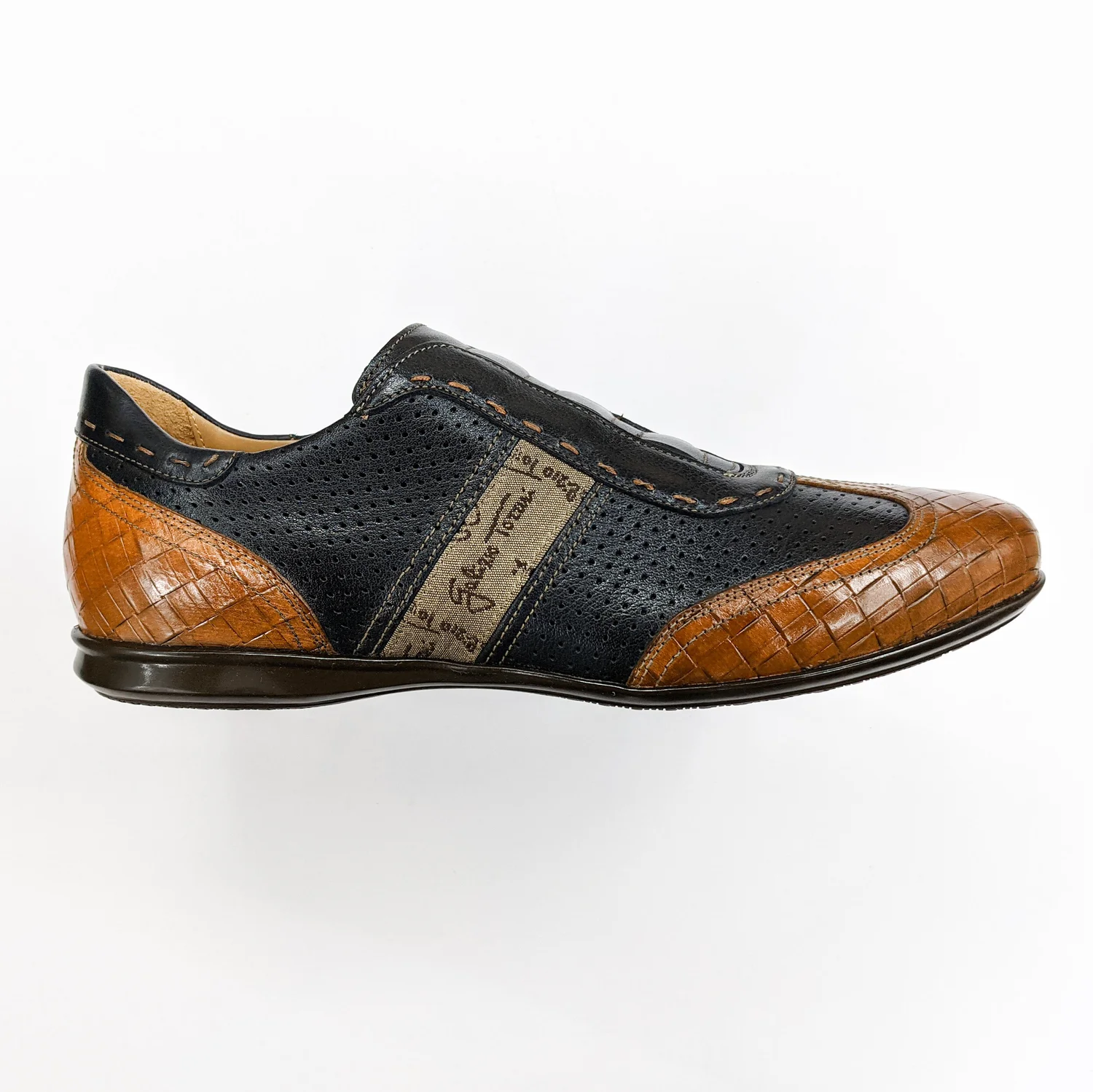 Galizio Torresi Cognac/Navy Italian Casual — Harrisons Menswear