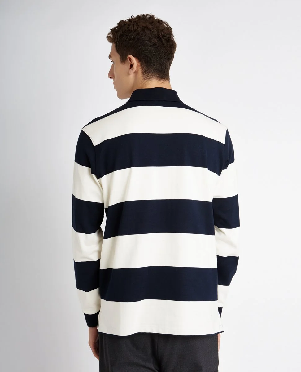 Rugby Polo Paul And Shark Long Sleeve Polo Grey Paul Shark Navy