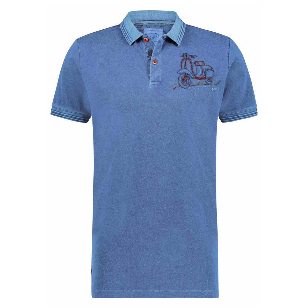 A Fish Named Fred Cobalt Polo Harrisons Menswear A Fish Named Fred Cobalt Polo Harrisons Menswear