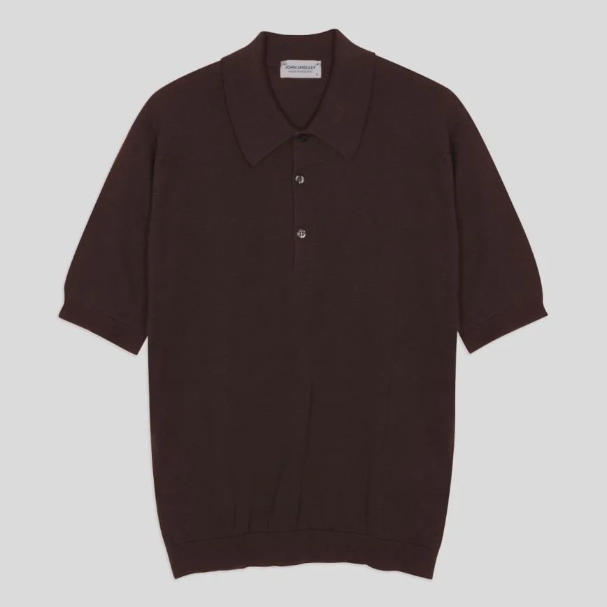 John Smedley Coffee Bean Polo — Harrisons Menswear
