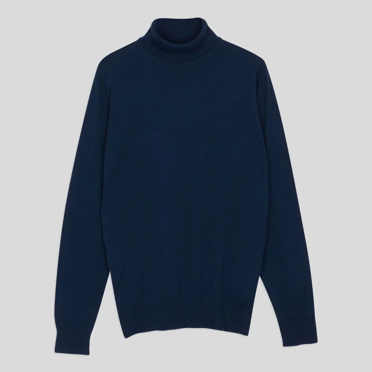 John Smedley Indigo Roll Neck Pullover — Harrisons Menswear